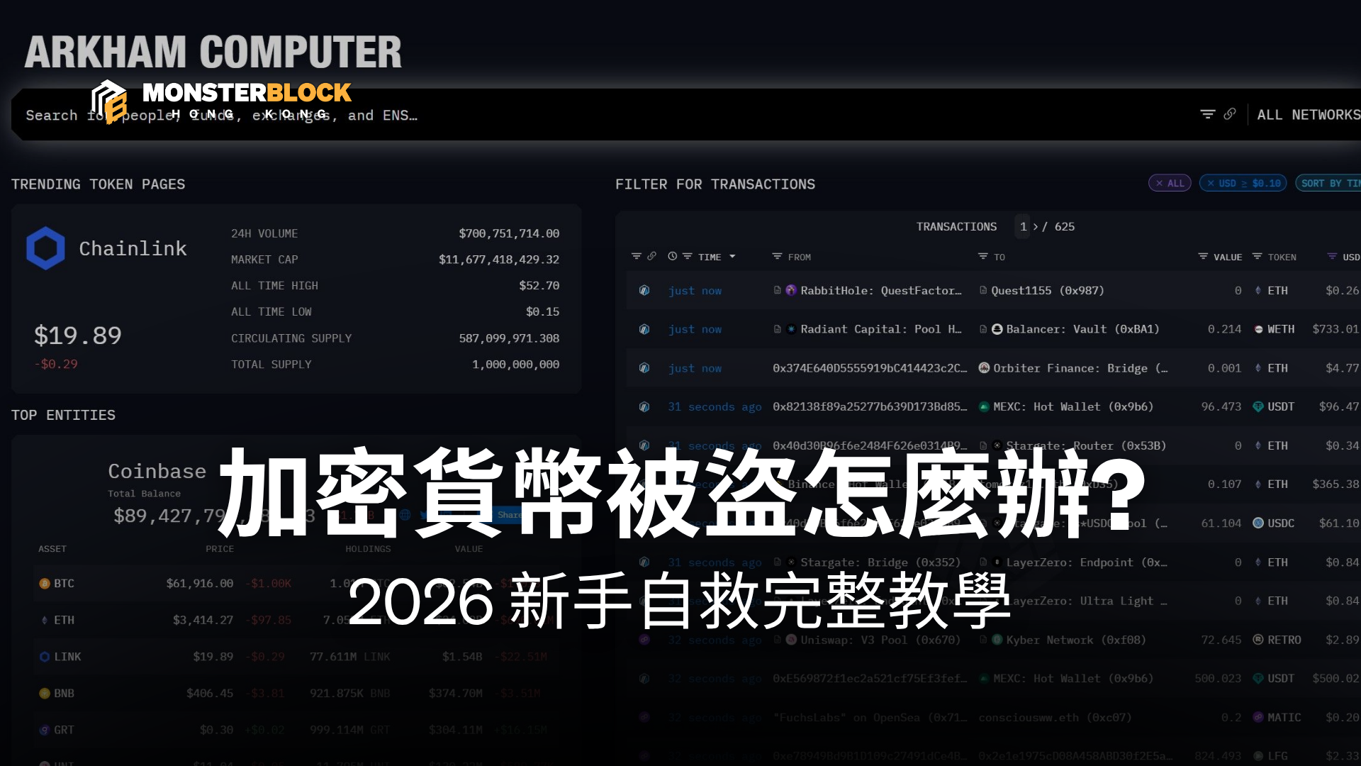 기사 자세히 보기 加密貨幣被盜怎麼辦？2026 自行追蹤資金流向與防範二次詐騙完整指南